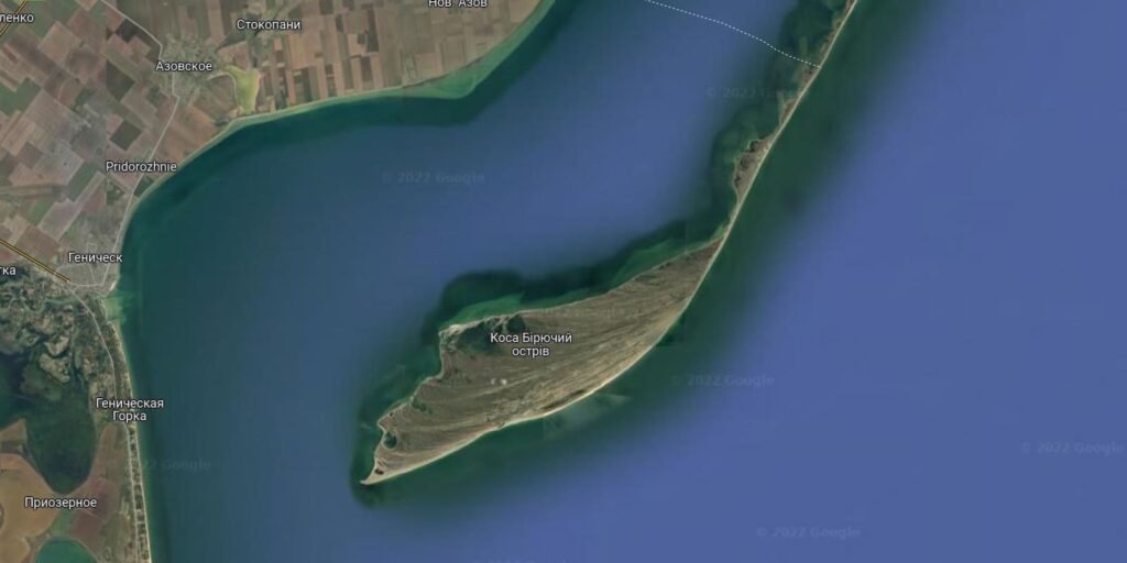 Остров Бирючий на карте